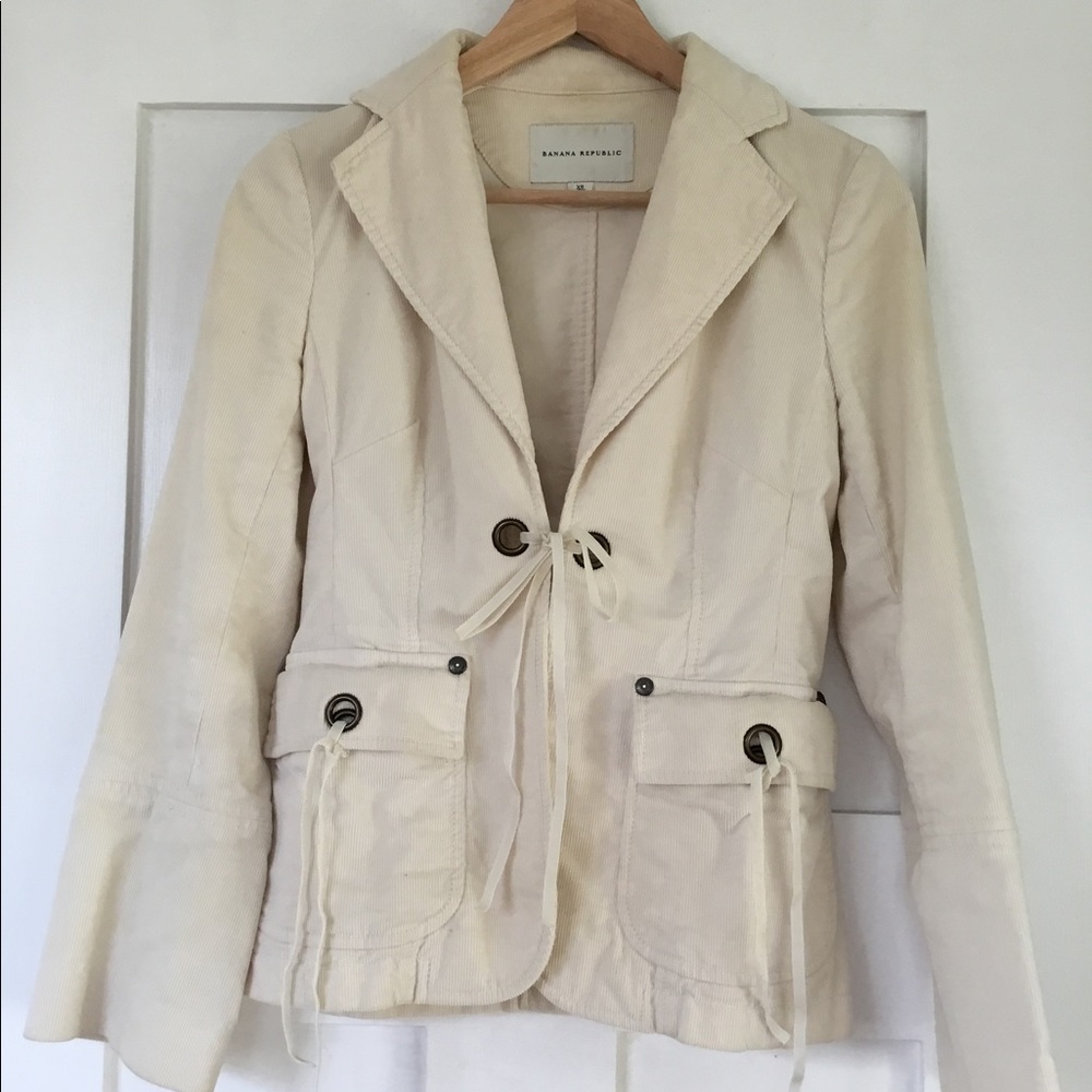 Banana Republic cream corduroy jacket blazer